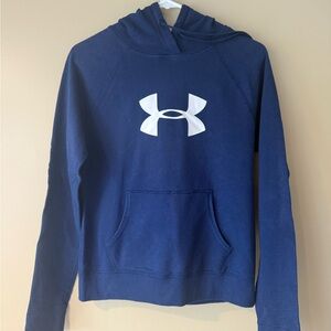 Under Armour Blue Hoodie with White Logo